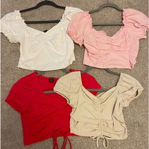 Crop Top Bundle | Scrunched Tops | tank tops